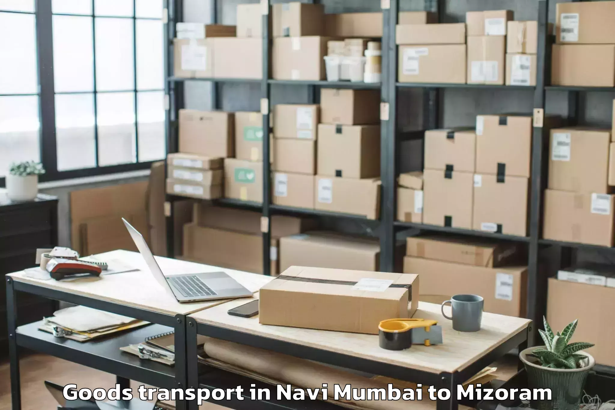 Book Navi Mumbai to Lawngtlai Goods Transport